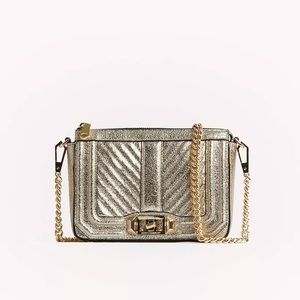 NWT Rebecca Minkoff Chevron Quilted Mini Love Bag